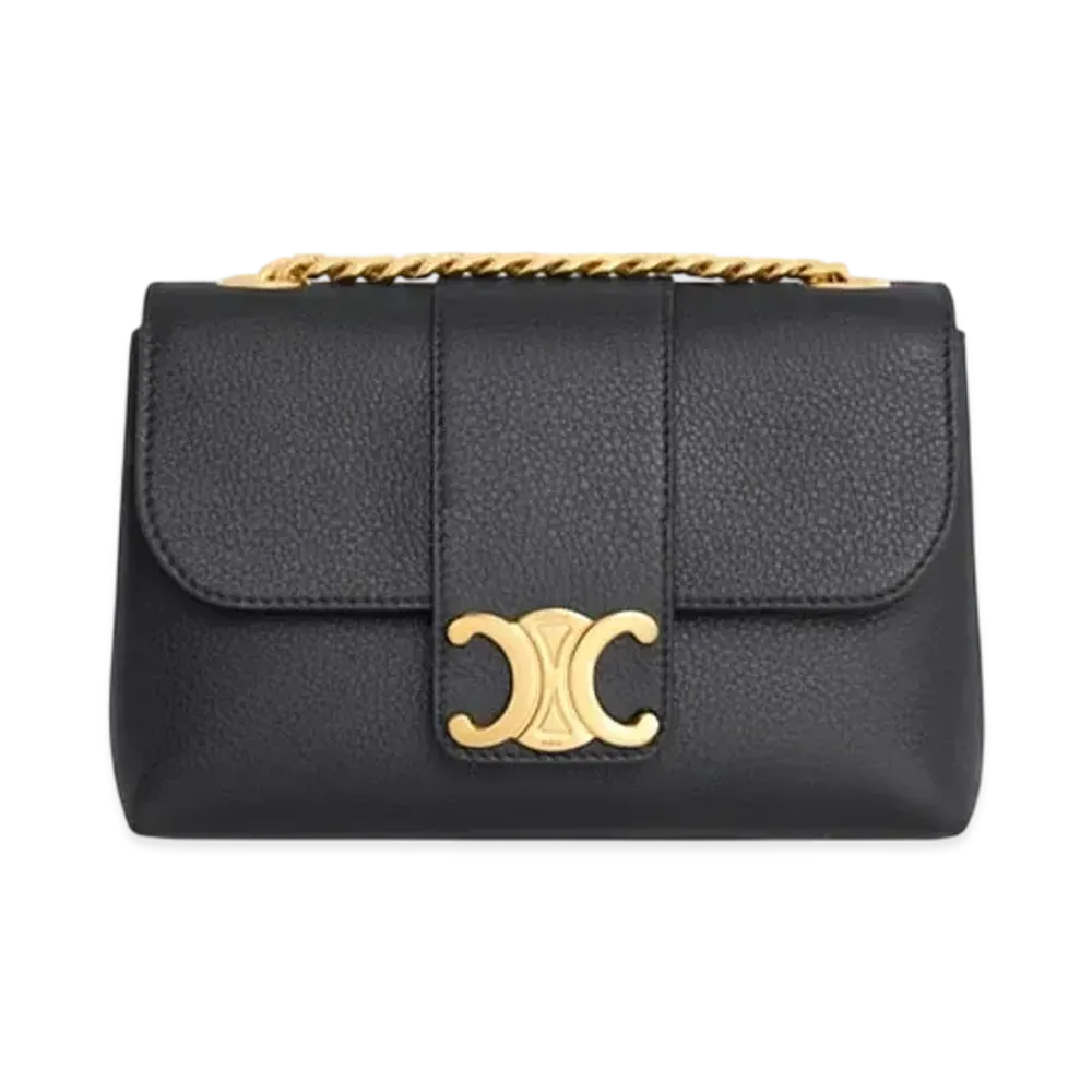 CELINE Mini Celine Victoire In Supple Calfskin "Black"
