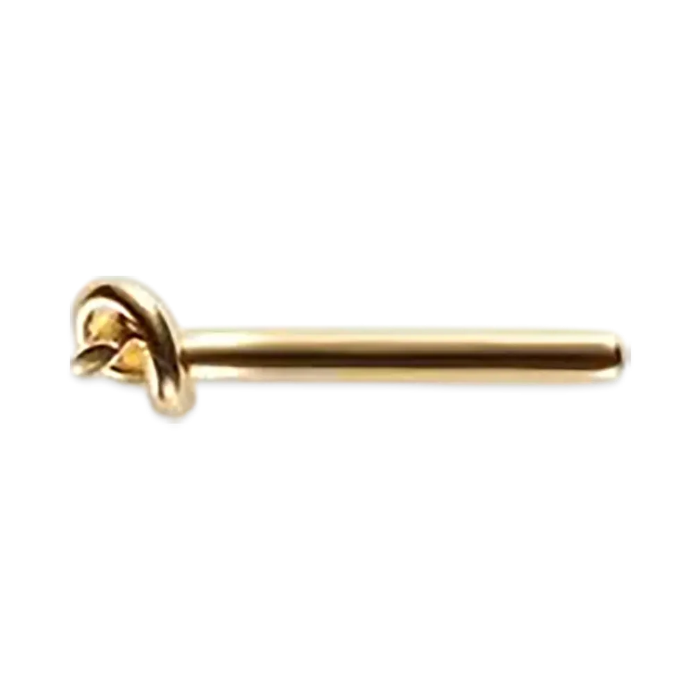 Bottega Veneta Knot Tie Clip "Yellow Gold"