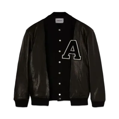 AMBUSH A Patch Varsity Jacket "Black"