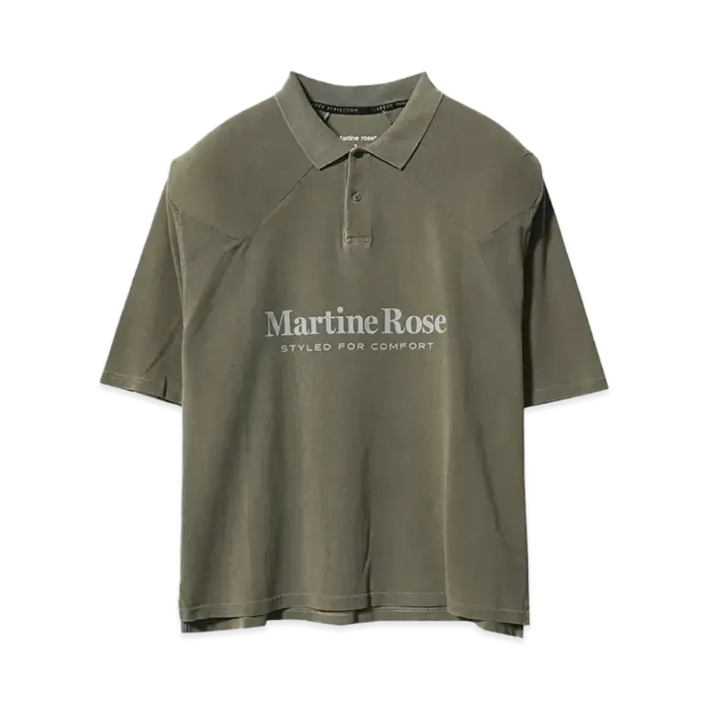 Martine Rose PADDED POLO "GREEN"