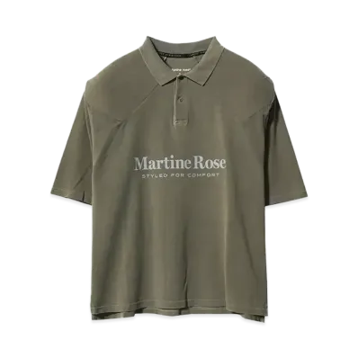 Martine Rose PADDED POLO "GREEN"