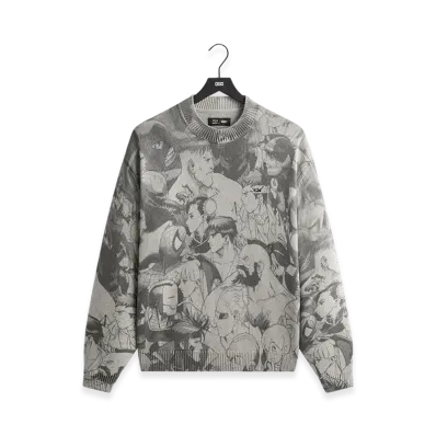 Kith x Marvel vs. Capcom Super Heroes Crewneck Sweater "Light Heather Grey"