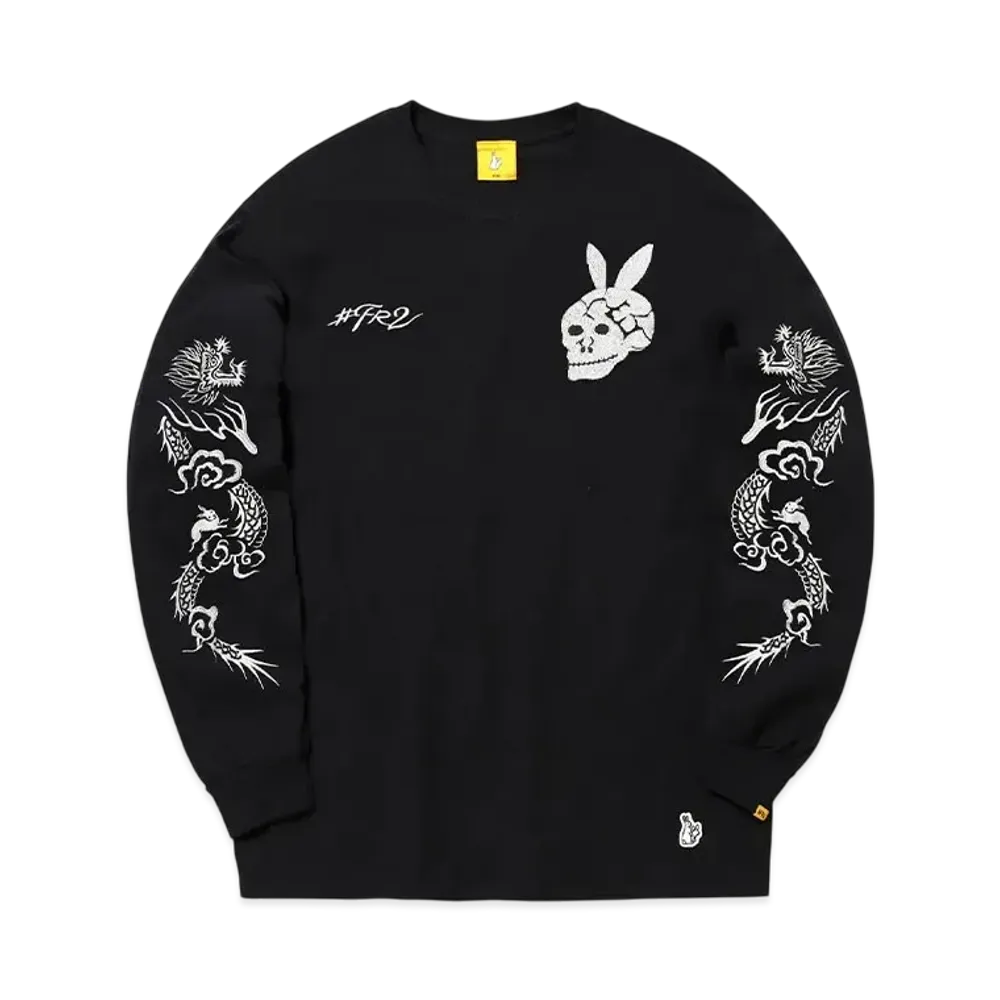 FR2 Embroidery Snake & Skull Longsleeve T-Shirt "Black"
