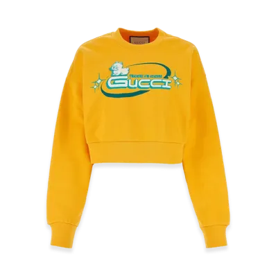 GUCCI Women's Cotton Sweatshirt "Yellow"