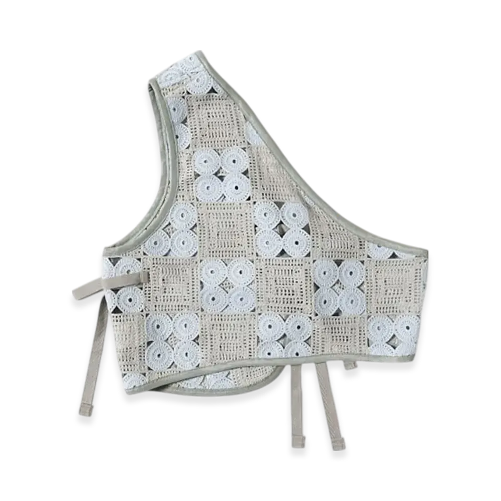 ENGINEERED GARMENTS x BEAMS Exclusive Crochet Shoulder Vest "Sax/Lightgray"