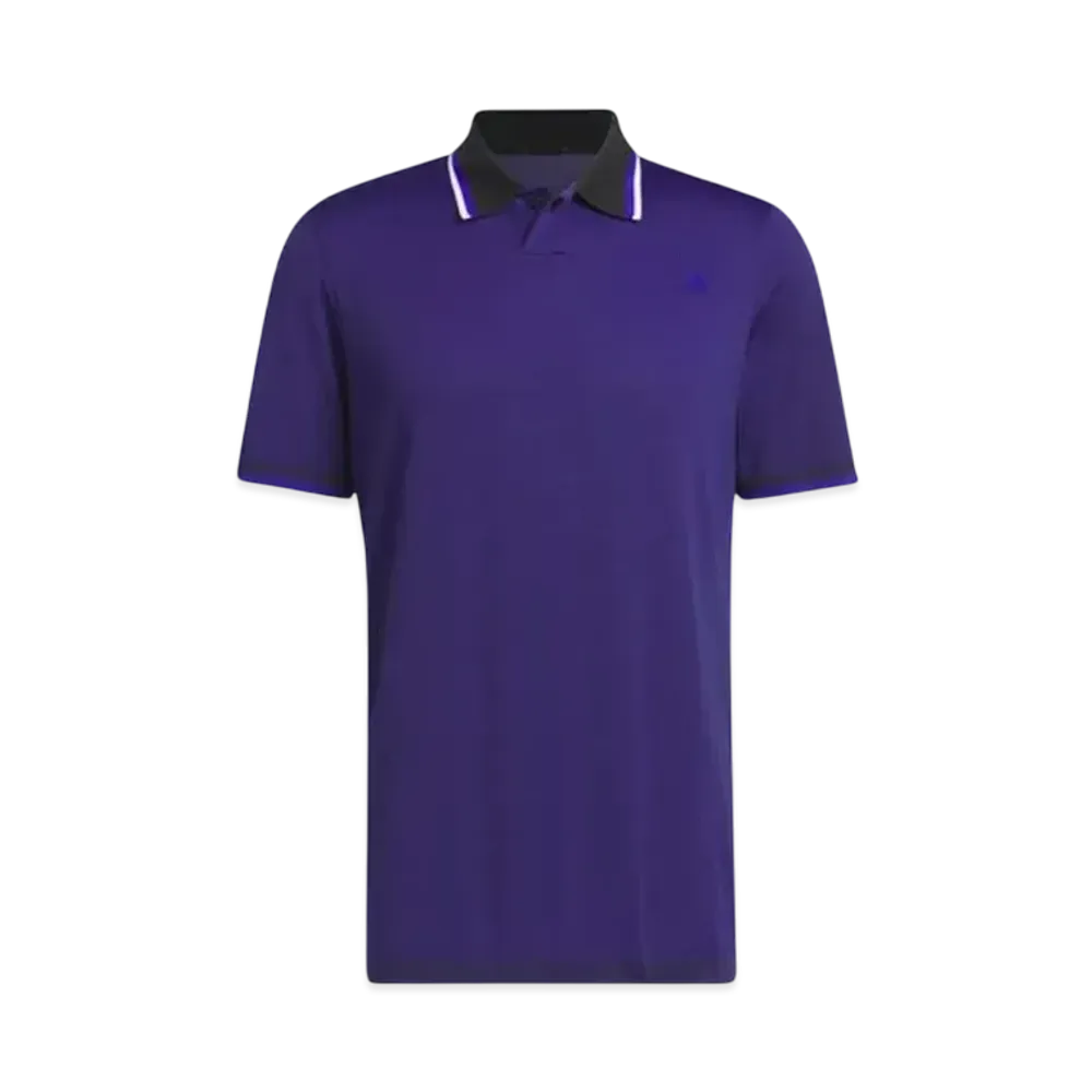 adidas Primeknit Side Seamless Short Sleeve Polo Shirt "Black/Lucid Blue"