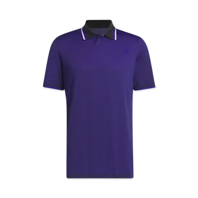 adidas Primeknit Side Seamless Short Sleeve Polo Shirt "Black/Lucid Blue"
