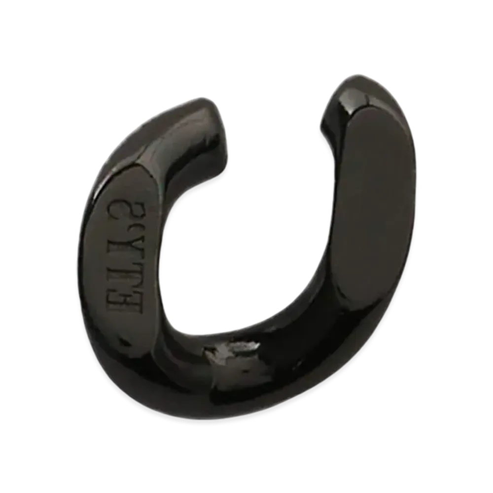S'YTE Brass Curved Chain Ear Cuff "Black"