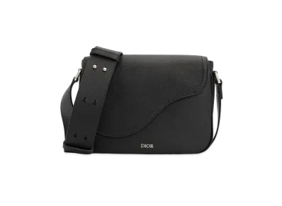 Dior Saddle Mini Messenger Bag Grained Calfskin "Black"