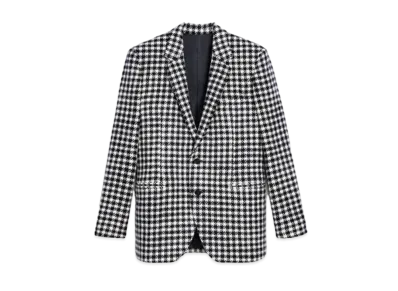 CELINE Rectangle Jacket / Checked Wool "Black/White"