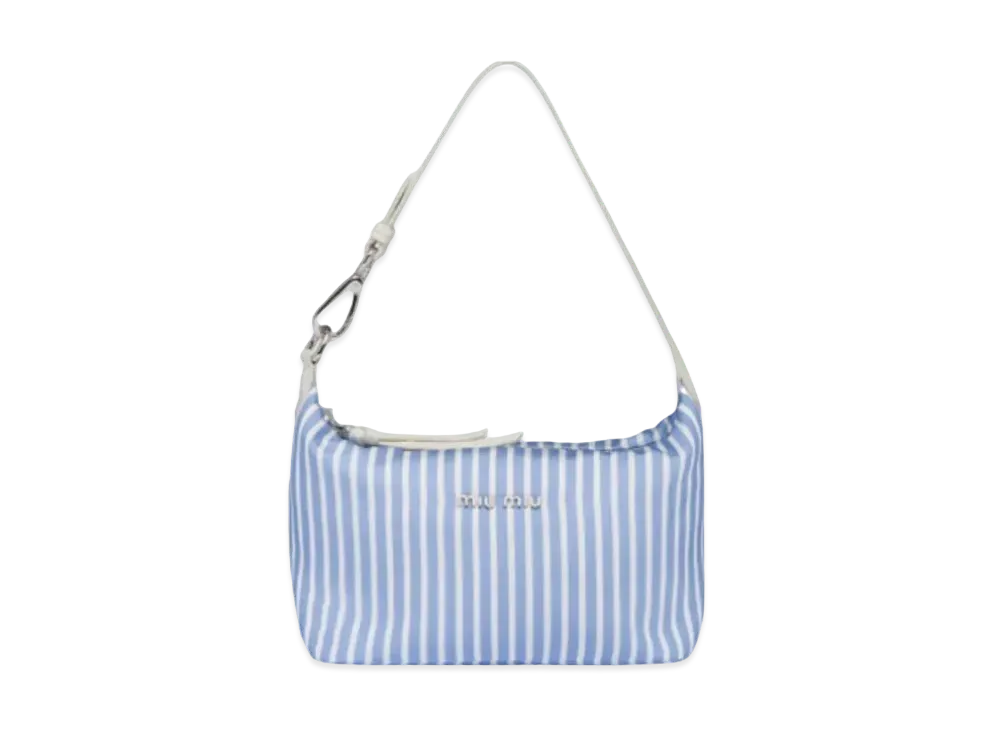 MIU MIU Miu Spirit Printed Favor Mini Bag "Sky Blue/White"