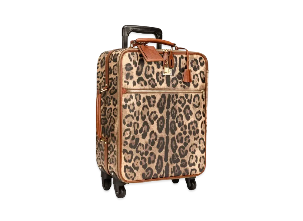 Dolce&Gabbana Carry Bag Medium Crespo Leopard Printed Logo Plate "Multicolor"