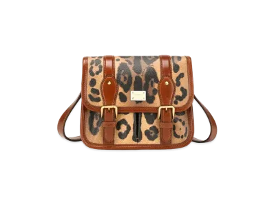 Dolce&Gabbana Messenger Bag Small Crespo Leopard Printed Logo Plate "Multicolor"