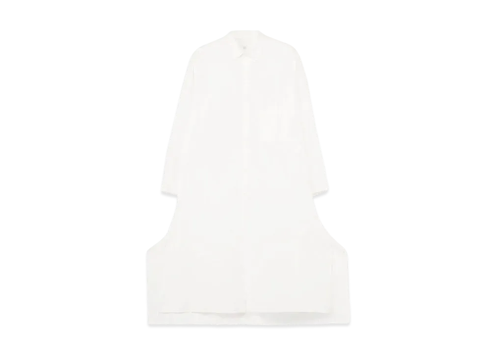 Yohji Yamamoto Y's BROAD CURVE SLIT BLOUSE "White"