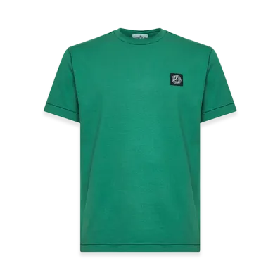 Stone Island Slim Fit Cotton Jersey T-Shirt With Compass Patch "Green"