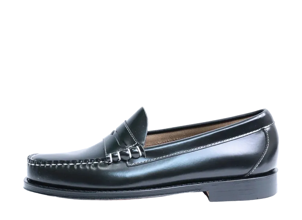 G.H.BASS LoaferLarson Contrastitch High Shine Leather "Black" 91010B