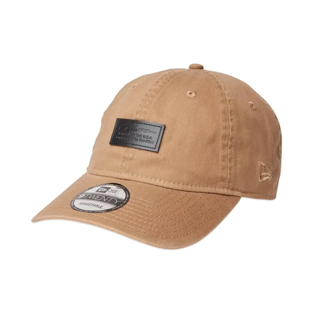 NEW ERA 9Twenty Leather Black Leather Patch "Khaki"