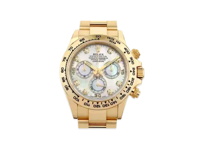 ROLEX Cosmograph Daytona 8P Diamonds "White Shell/Yellow Gold"