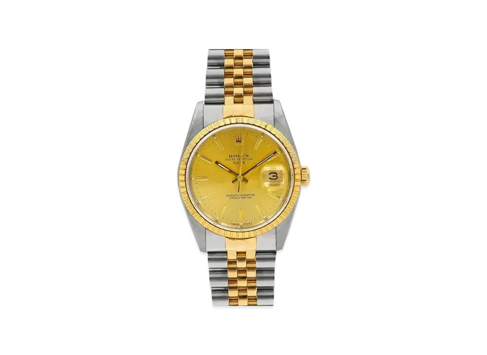 ROLEX Oyster Perpetual Date "Champagne/Stainless Steel/Yellow Gold"