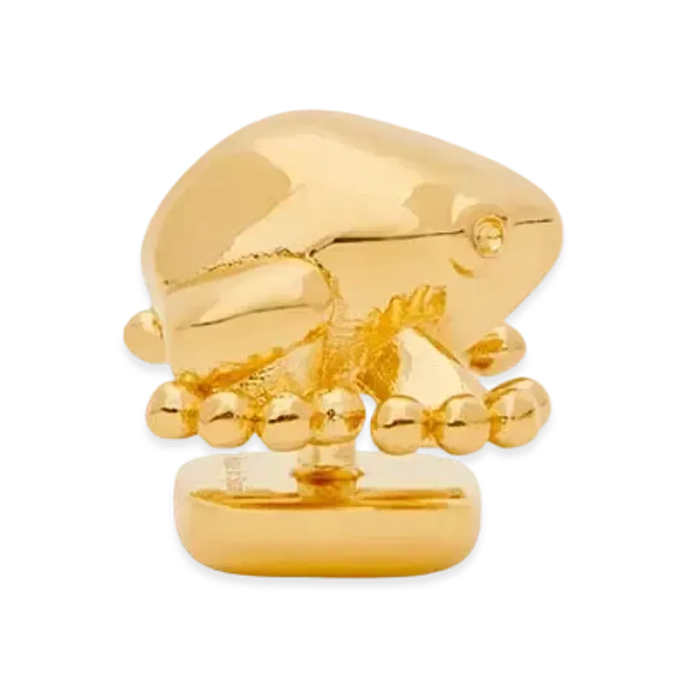 LOEWE Frog Pin In Brass "Gold"