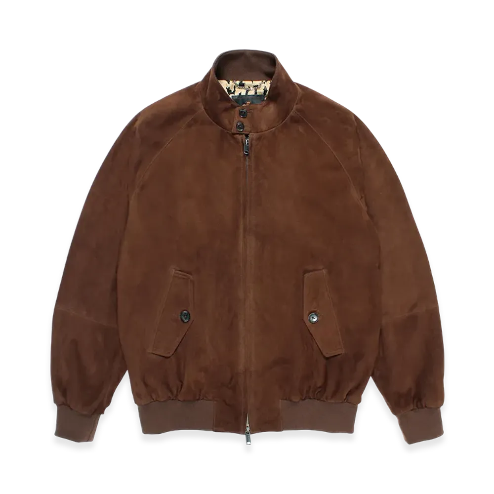 WACKO MARIA Baracuta / Suede G9 Harrington Jacket "Brown"