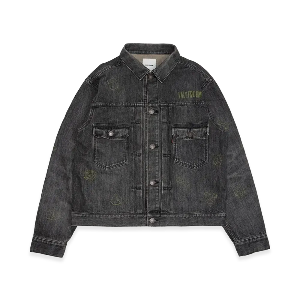 VAULTROOM x LITTLE NIGHTMARES Nightmares Denim Jacket "Black"