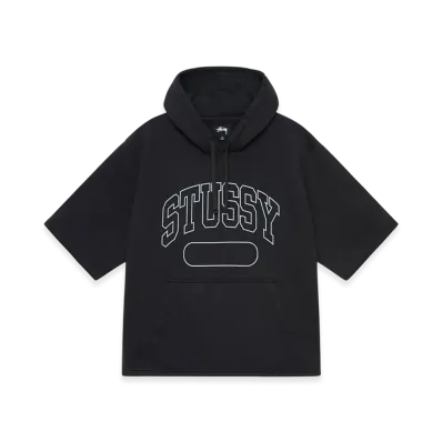 Stussy SS Boxy Cropped Hoodie "Black"