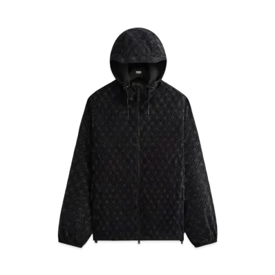Kith Flocked Crest Damien Windbreaker "Black"