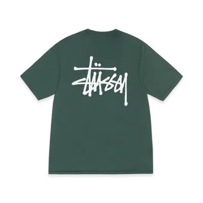 Stussy Basic Stussy Pigment Dyed Tee 2023 "Forest"