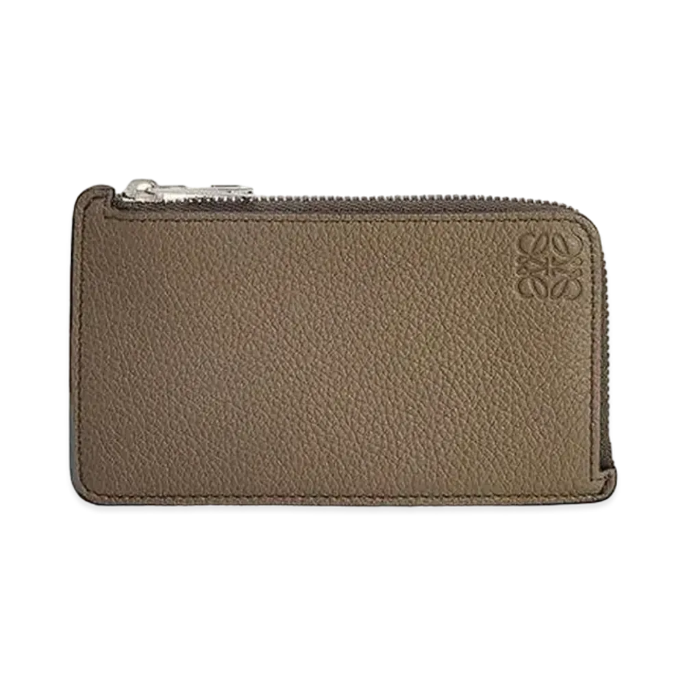 LOEWE Coin Cardholder In Soft Grained Calfskin "Dark Moss"
