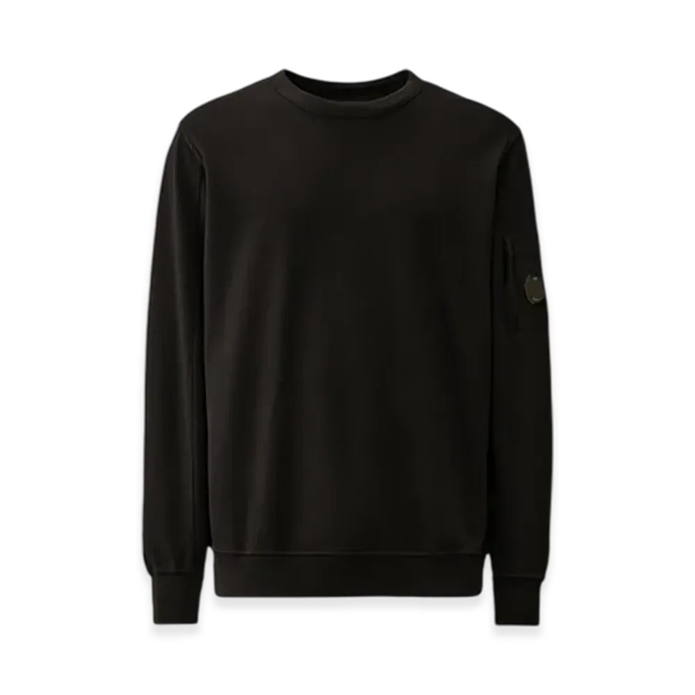 C.P. Company Light Fleece Crewneck Lens Sweatshirt "Black"