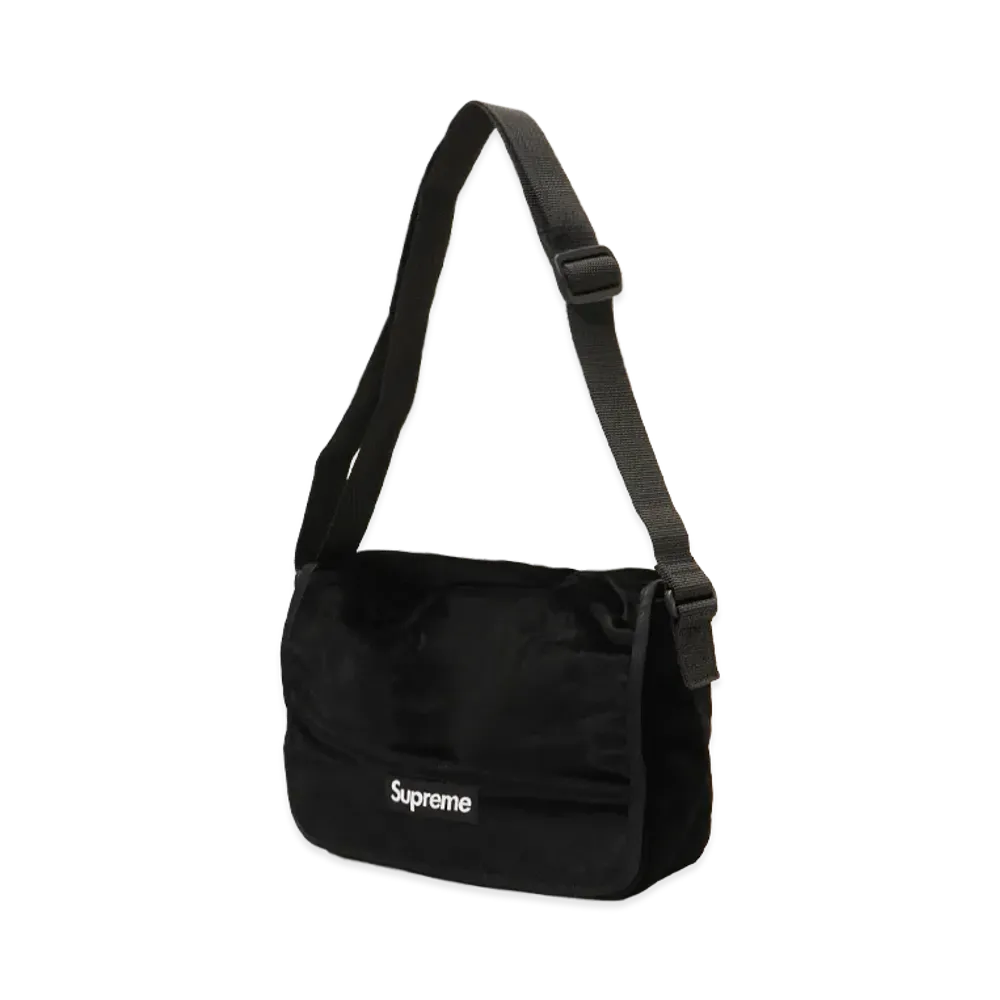Supreme Velvet Small Messenger Bag "Black"