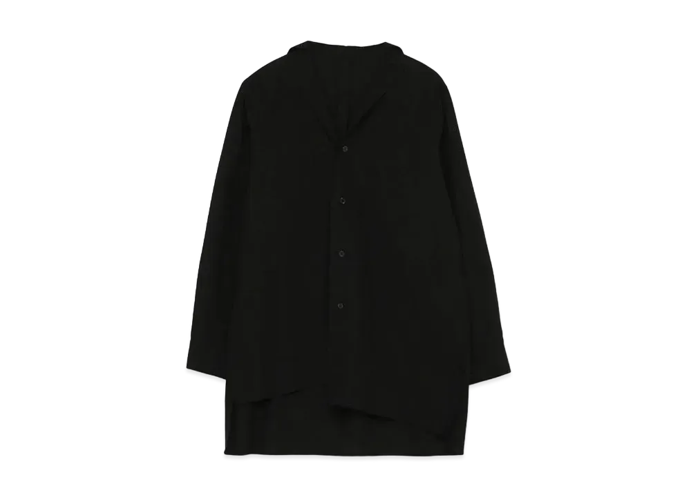 Yohji Yamamoto Y's BROAD ASYMME SQUARE SHIRT "Black"