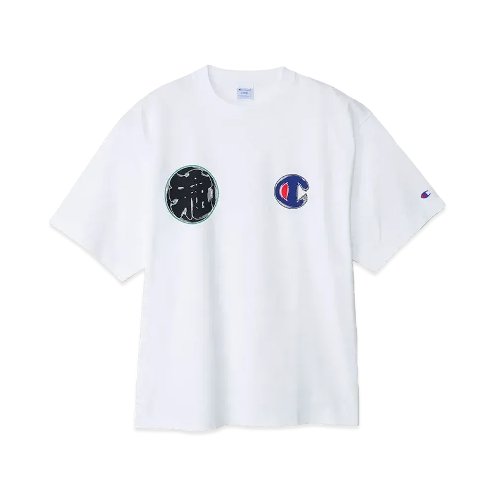 Champion x Sneakerwolf Short Sleeve T-Shirt "WhitexGreen"