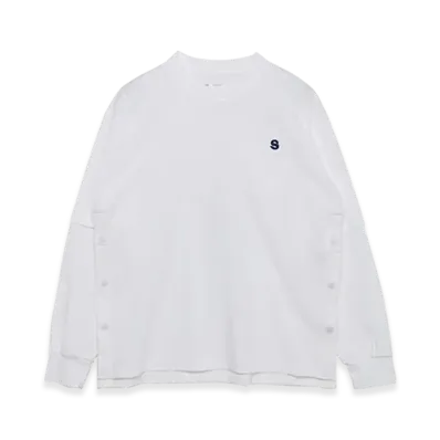 sacai S Cotton Jersey L/S T-Shirt "White"