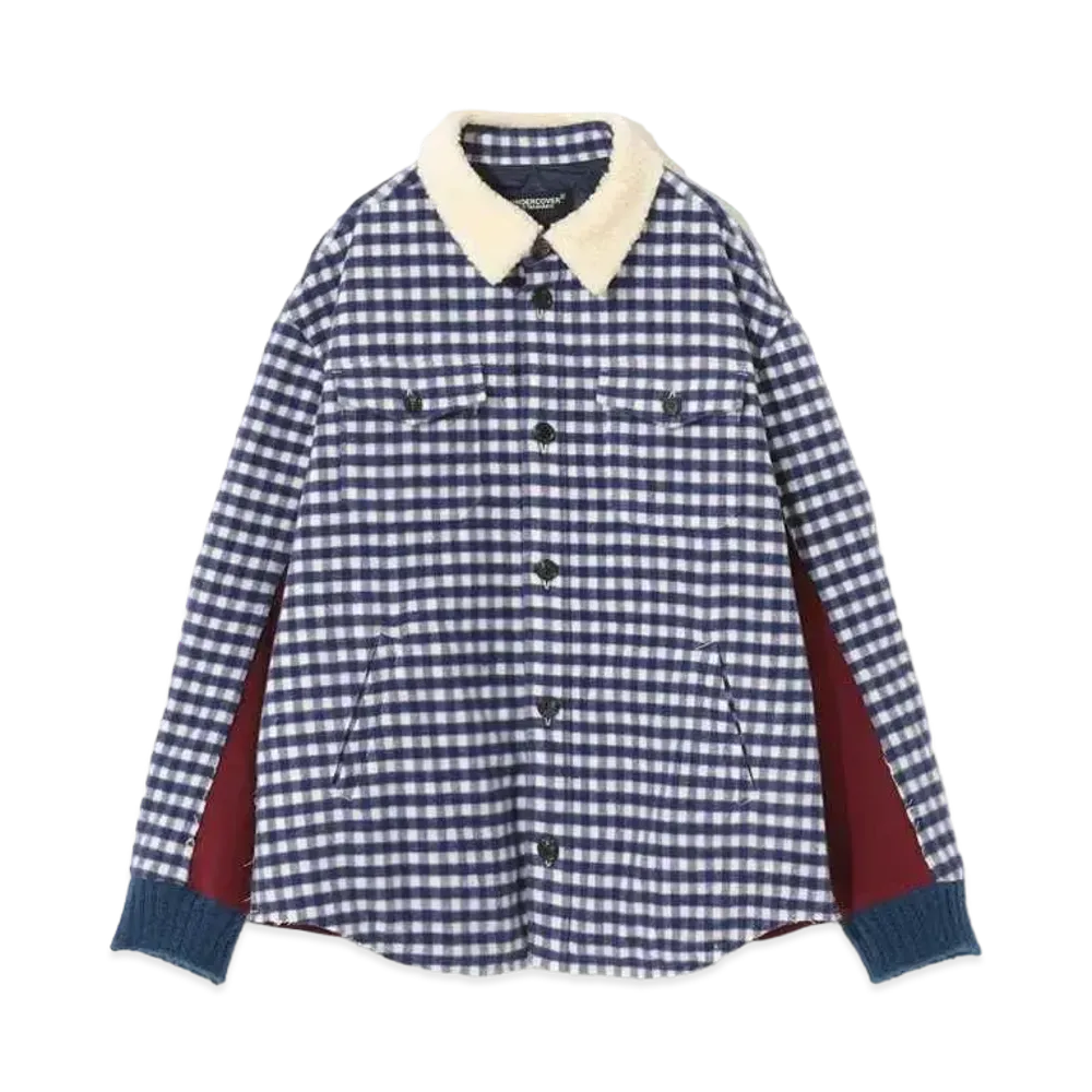 UNDERCOVER Wool Blend Shirt Blouson "Navy CK"