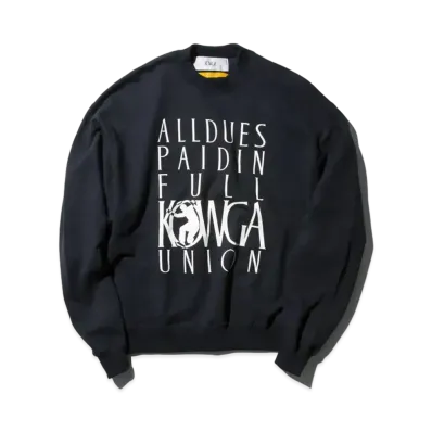 UNION KOWGA All Dues Paid In Full Crew Neck Sweat "Navy"