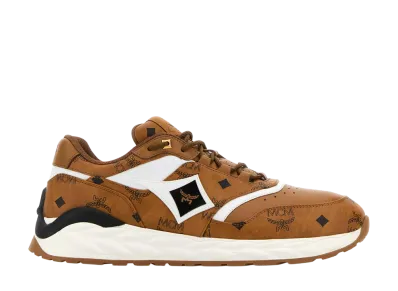 MCM Multicolor Canvas And Leather Skywander Sneakers "Brown"