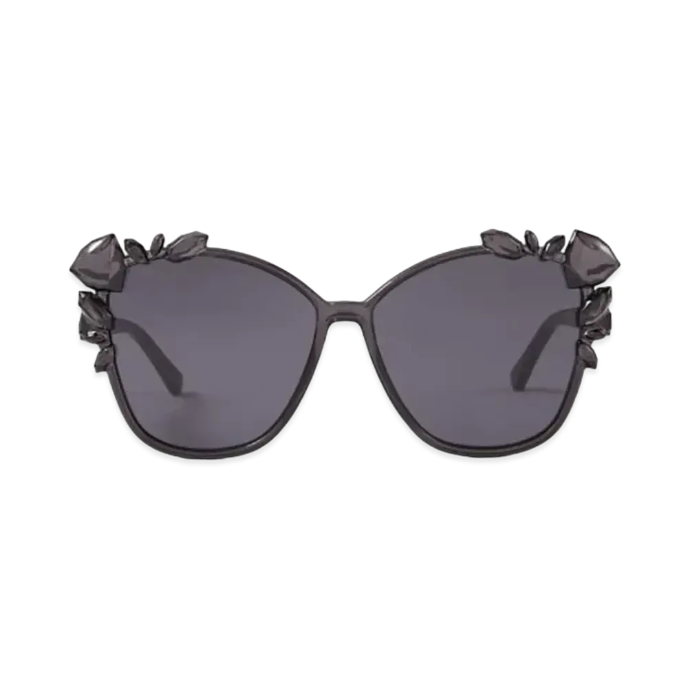 Jimmy Choo Mya Cat Eye Sunglasses With Swarovski Crystals "Grey"