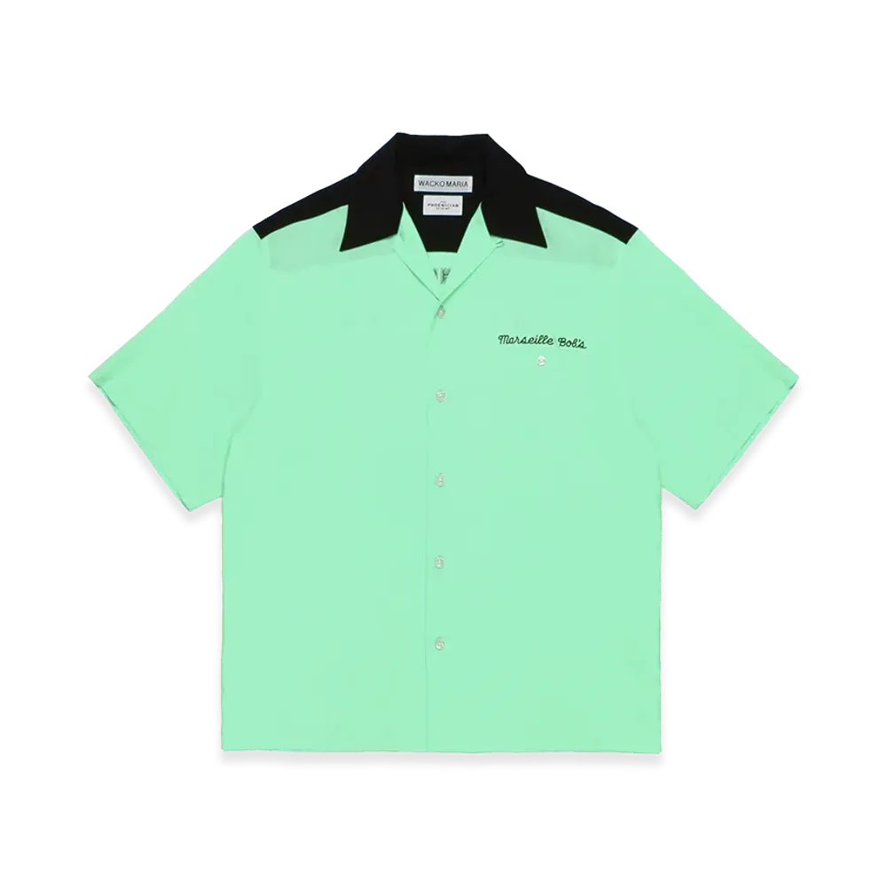 WACKO MARIA x The Phoenician Scheme 50'S Open Collar Shirt "Mint"