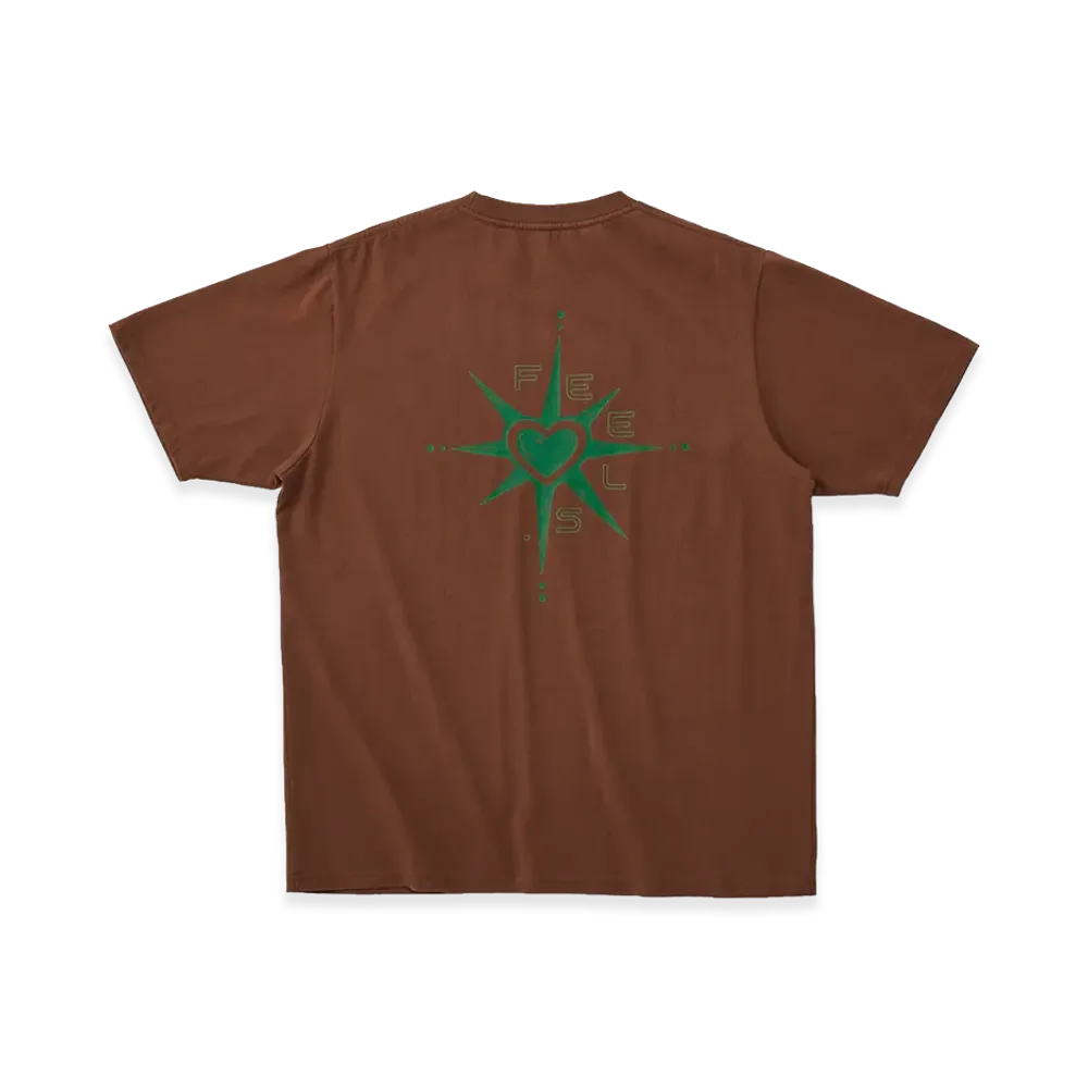 FEELS. Love Icon Print T-Shirt "Brown"