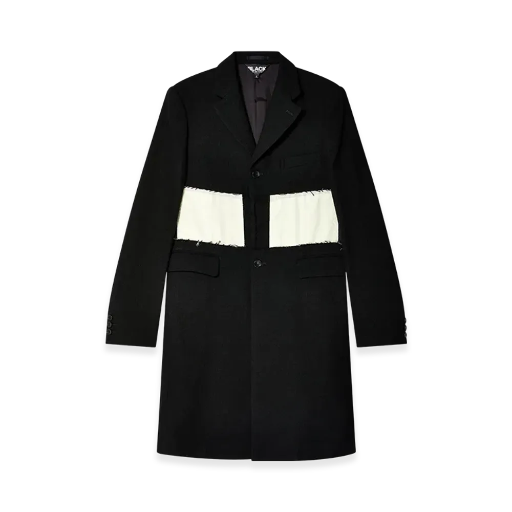 BLACK COMME des GARCONS Frayed Edge Coat "Black"