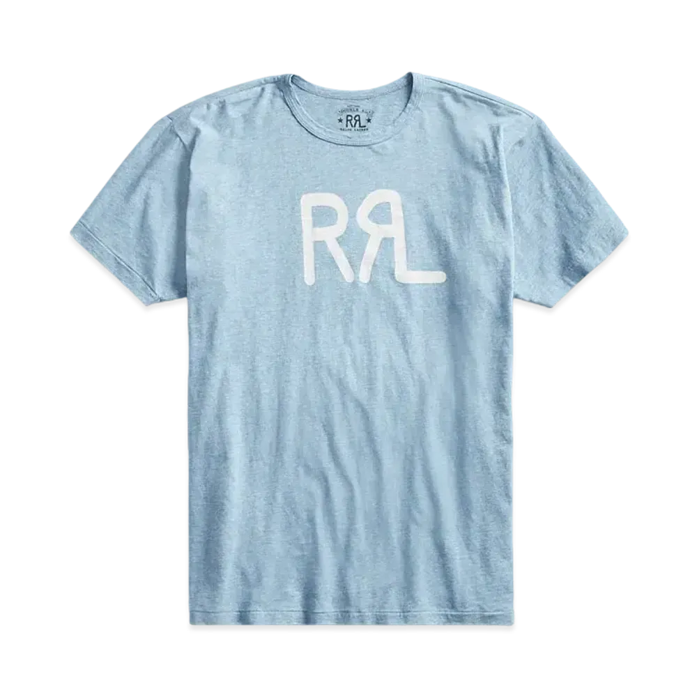RRL Ralph Lauren Logo Jersey Tee "Blue"