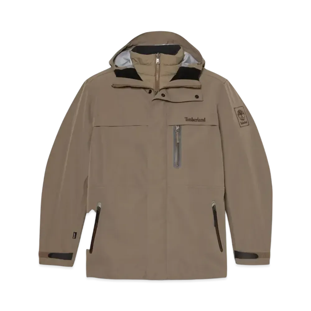 Timberland Men's Super Benton Wind Proof 3 In 1 Jacket "Brown"