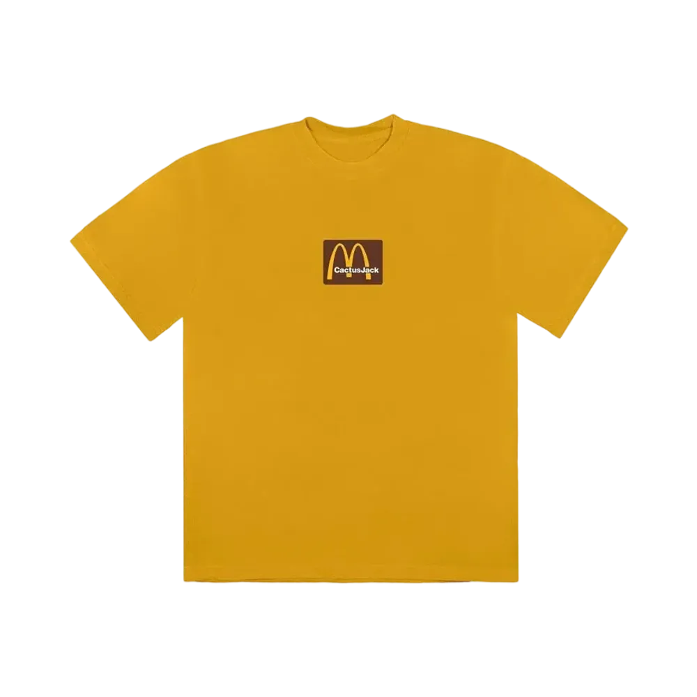 Travis Scott Cactus Jack x McDonald's Sesame Inv II T-Shirt "Gold"