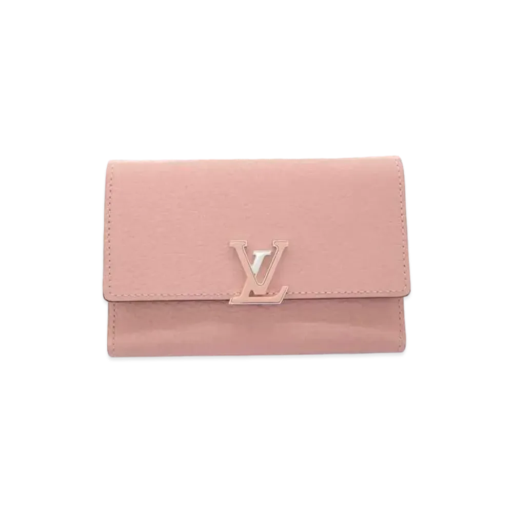 Louis Vuitton Capucines Compact Wallet Taurillon Leather "Magnolia"