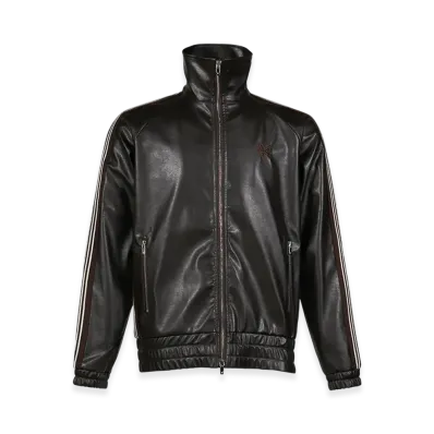 NEEDLES x NUBIAN Track Jacket - Synthetic Leather (Exclusive) "Dark Brown"