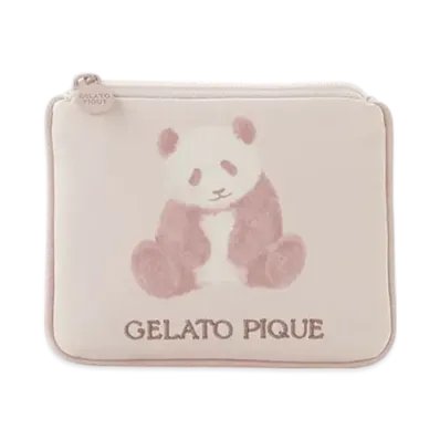 GELATO PIQUE Panda Pattern Tissue Pouch "Pink"