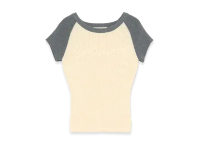 ANDMARY Women's Raglan Logo Tops "Gray"