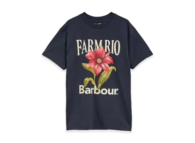 Barbour x FARM Rio Women's Wildflower T-Shirt "Navy"